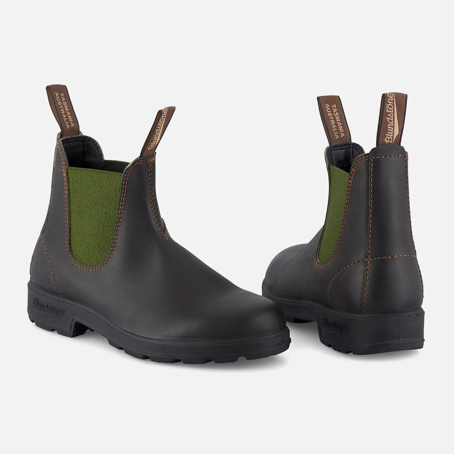 Womens Leather Original Chelsea Boots - Stout Brown/Olive