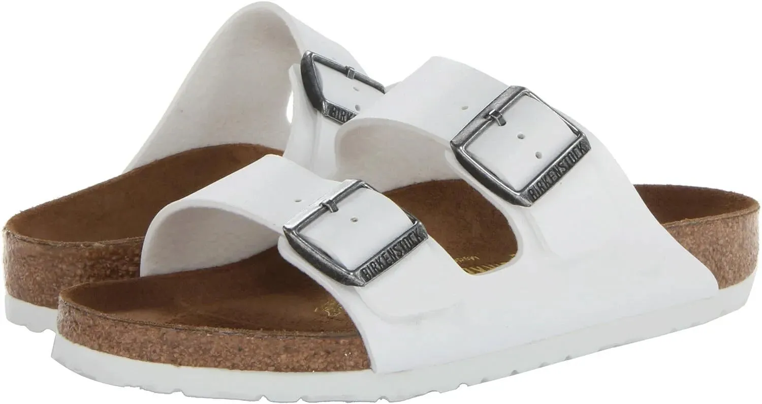 Women's Shoes Birkenstock ARIZONA Slide Sandals 0552681 WHITE BIRKO-FLOR