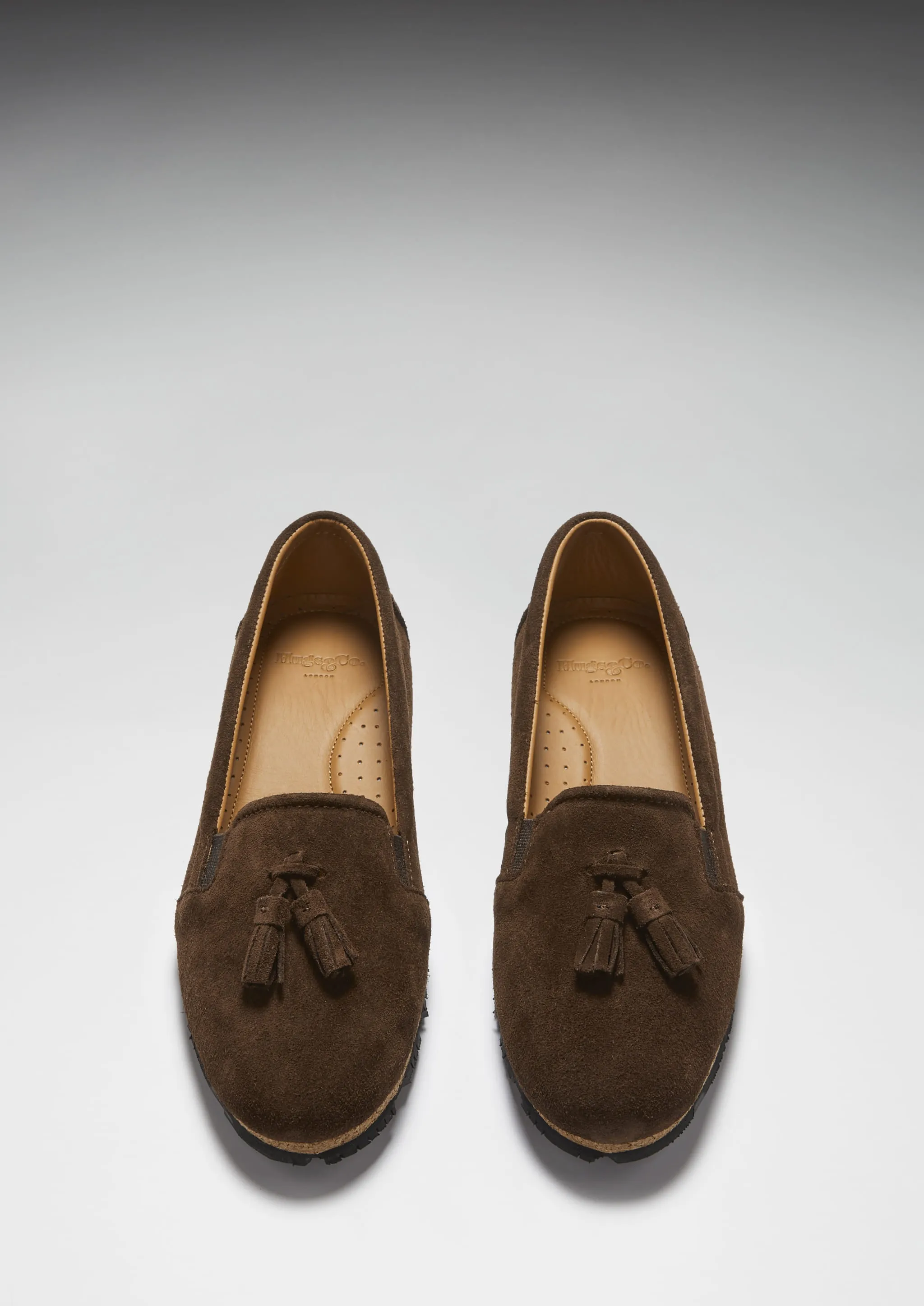 Women's Tasselled Espadrilles, brown suede