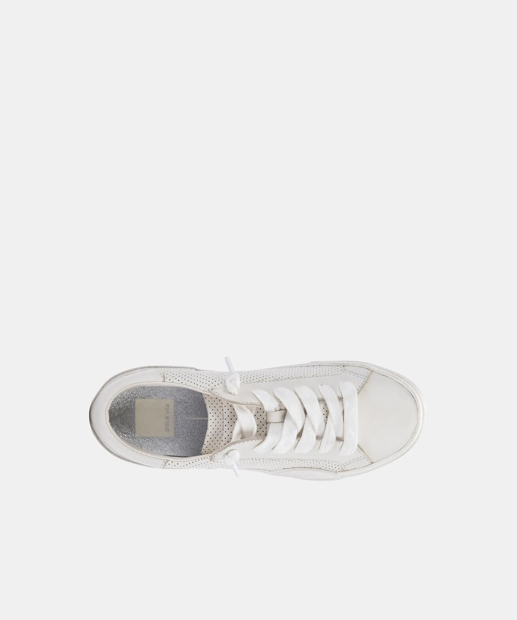 ZINA SNEAKERS WHITE PERFORATED LEATHER