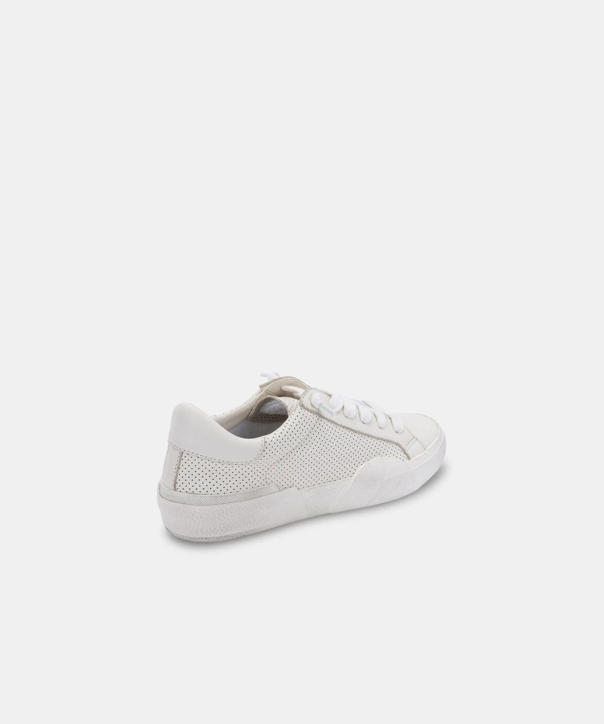 ZINA SNEAKERS WHITE PERFORATED LEATHER